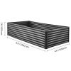 Metal Raised Garden Bed, 8 x 4 x 2 ft Outdoor Galvanized Planter Garden Box, Open Bottom Design, Large Planter Raised Bed for Growing Vegetables