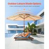 Tiki Umbrella, 9 ft Thatched Patio Umbrella with Tilt, 2-Tier Hawaiian Style Beach Parasol with PP Thatch and 8 Metal Ribs
