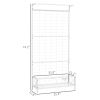 Metal Tall Plant Stand with Trellis and Hanging Bar, Plant Holder for Indoor Outdoor Use, 36" x 12.8" x 74", White