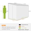 4.6' x 9' Outdoor Storage Shed, Lean to Garden Shed with Foundation Kit, Lockable Doors and Gloves for Patio, Lawn, Brown