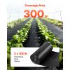 Weed Barrier Fabric Heavy Duty, 3x100FT 5oz Landscape Fabric, Woven Weed Blocker Fabrics, Garden Fabrics Weeds Barrier, Weeds Control Ground Cover
