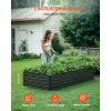 Metal Raised Garden Bed, 6.7 x 3 x 1.5 ft Outdoor Galvalume Planter Garden Box, Open Bottom Design, Large Planter Raised Bed for Growing Vegetables