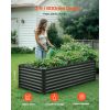 Metal Raised Garden Bed, 6 x 3 x 2 ft Outdoor Galvanized Planter Garden Box, Open Bottom Design, Large Planter Raised Bed for Growing Vegetables