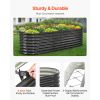 Metal Raised Garden Bed, 8 x 2 x 2 ft Oval Outdoor Galvanized Planter Garden Box, Open Bottom Design, Large Planter Raised Bed for Growing Vegetables