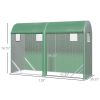 Tunnel Greenhouse 10x3x7 ft Green Walk-In Hot House with Roll-Up Windows Zippered Door Steel Frame PE Cover