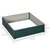 Galvanized Raised Garden Bed 4x4 Steel Frame Green for Vegetables Flowers Plants Herbs