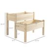 Wooden 2-Tier Raised Garden Bed, Elevated Planter Box for Vegetables, Herbs, Flowers