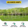 15 x 6.5 x 7 ft Walk-in Tunnel Greenhouse, Portable Plant Hot House with Galvanized Steel Hoops, 1 Top Beam, Diagonal Poles