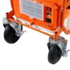 Battery Powered Lawn Sprayer on Wheel, 0-90 PSI Adjustable Pressure, 15 Gallon Tank, Cart Sprayer with 8 Nozzles and 2 Wands, 12V 12Ah Battery