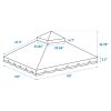 10x10 Ft Outdoor Patio Gazebo Replacement Canopy,Double Tiered Gazebo Tent Roof Top Cover Only GreatWall border(Frame Not Include)-Red