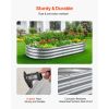 Metal Raised Garden Bed, 6 x 3 x 1 ft Outdoor Galvanized Planter Garden Box, Open Bottom Design, Large Planter Raised Bed for Growing Vegetables