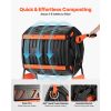 Compost Tumbler, 53 Gallon Dual Chamber Outdoor Tumbling Composter with 2 Sliding Doors and Aeration System