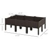 6 Piece Raised Garden Bed with Legs, Planter Box Raised Bed to Grow Flowers, Herbs & Vegetables, Brown