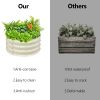 2 Pcs 2Ã—2Ã—1ft Raised Garden Bed, Round Galvanized Outdoor Planter Box, Metal Garden Bed for Planting Vegetables Fruits Flowers, White