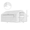 13' x 10' x 6.5' Tunnel Greenhouse Hoop House with Upgraded Galvanized Steel Frame and Large Windows, White