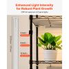 Plant Shelf with Grow Light, 6-Tier Double-Row Plant Stand, 71in Tall Indoor Plants Display Rack with Wheels & Timer, 200W Full Spectrum Grow Lights