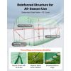 Walk-in Tunnel Greenhouse, 15 x 7 x 7 ft Hoop House Greenhouse Tunnel with Watering System, Plant Hot House with Steel Frame, PE Cover