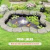Pond Liner, 10 x 15 ft 45 Mil Thickness, Pliable EPDM Material Pond Skins, Easy Cutting Underlayment for Fish or Koi Ponds, Water Features