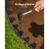 Landscape Edging Border, 10Pcs 6 ft x 1.6 in Plastic Garden Edging with 60 Spikes, Sun-Resistant Flowerbed Borders, DIY Layout