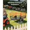 Garden Utility Trailer, 28 Cu. Ft. & 1800lbs, ATV UTV Trailer, Tow Behind Steel Dump Trailers, Removable Rear Panel