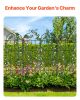 Garden Trellis for Climbing Plants, 71 x 20 in, 4 Packs Rustproof Metal Garden Flower Trellis, Outdoor Climbing Rose Trellis Cucumbers Support