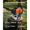 Gas Pole Saw, 52CC 2 Stroke Gas Powered Pole Saws with 14 in Cutting Bar, Cordless Tree Trimmer with 30 fl.oz Fuel Tank, 7.2 to 10 ft Extendable