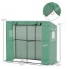Walk-in Portable Greenhouse Small Greenhouse for Outdoors with UV-resistant PE Cover, 6.6' x 2.5' x 5.6' Green