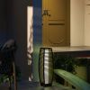 Solar Floor Lamp, Outdoor Rattan Garden Lantern Pathway Light & Decorative Driveway Lighting with Auto On/Off LED Lights for Porch, Yard, Lawn