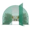 Walk-in Tunnel Greenhouse, 19.4x9.7x7.4 ft Hoop House Greenhouse Tunnel, Plant Hot House with Galvanized Steel Frame, Green PE Cover
