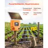 Solar Fence Charger, 1J 10kV Solar Powered Fence Charger, 1.86 Miles Range, Electric Fence Energizer Kit, Keep Out Predators, 3 Days Runtime