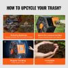 Compost Bin, 18.5-Gal Composting Tumbler, Compact Single Rotating Chamber with Sliding Door and Steel Frame
