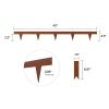 Steel Landscape Edging, 10 Packs 40 x 4.5 in Weather-Resistant & Pre-Rust Metal Landscape Edging, Bendable Garden Edging Border