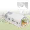 20' x 10' x 7' Tunnel Greenhouse Large Walk-In Warm House, Roll Up Door