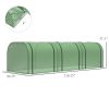 9.7' L x 3' W x 2.5' H Portable Tunneled Greenhouse with 3 Zippered Doors, Water/UV Fighting PE Cover
