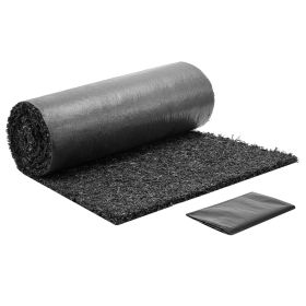 Rubber Mulch Mat Roll, 96 x 24 in Recycled Rubber Mulch Mat, 0.5 Thick Cuttable, Reduced Weed Growth, Natural-Looking Weed Barrier Mat