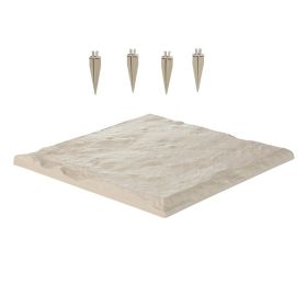 Garden Stepping Stones, 16Pcs 15.5 x 15.5 in, Decorative Stepping Stones with Stakes, Weather-Resistant Plastic Pathway Pavers, Smooth Surface