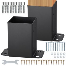 4x4 Post Base 2 Pcs, Inner Size 3.6"x3.6" Post Base Brackets