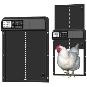 Automatic Chicken Coop Door, Electric Poultry Opener with Solar Option, Aluminum