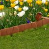 20 PCS Cobbled Stone Effect Plastic Garden Lawn Border Edging