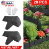 20 PCS Cobbled Stone Effect Plastic Garden Lawn Border Edging
