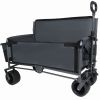 3-in-1 Folding Wagon Cart with Bench Seat, patent protection- Includes 1 ice pack, 500lbs Heavy-Duty Utility Wagon, 180L Capacity All-Terrain Wheels f