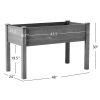 48x24x30in Elevated Raised Garden Bed with Legs, Wooden Planter Box for Outdoor Vegetable Herb Flower Fruit Growing