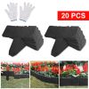 20 PCS Cobbled Stone Effect Plastic Garden Lawn Border Edging