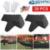 20 PCS Cobbled Stone Effect Plastic Garden Lawn Border Edging