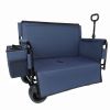 3-in-1 Folding Wagon Cart with Bench Seat, patent protection- Includes 1 ice pack, 500lbs Heavy-Duty Utility Wagon, 180L Capacity All-Terrain Wheels f