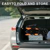 3-in-1 Folding Wagon Cart with Bench Seat Removable Canopy and Storage Collapsible Utility Wagon with Brakes 500lbs Capacity with All-Terrain Wheels f