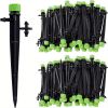 20pcs/50pcs Drip Emitters Perfect For 4/7mm Tube PE Pipe; 8 Holes; Adjustable 360 Degree Water Flow Irrigation Drippers On Stake For Flower Bed; Garde