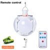 Solar Outdoor Lights Folding LED Soccer Light Bulb Portable Emergency Solar Lamp USB Charge Search Light For Camping Hiking Home