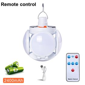 Solar Outdoor Lights Folding LED Soccer Light Bulb Portable Emergency Solar Lamp USB Charge Search Light For Camping Hiking Home (Emitting Color: Control dual battery, Ships From: CN)
