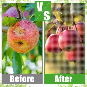 large fruit tree mesh bag garden plant protection with zipper and drawstring blueberry shrub mesh cover plant protection mesh bag Cicada insect proof (size: 3*3)